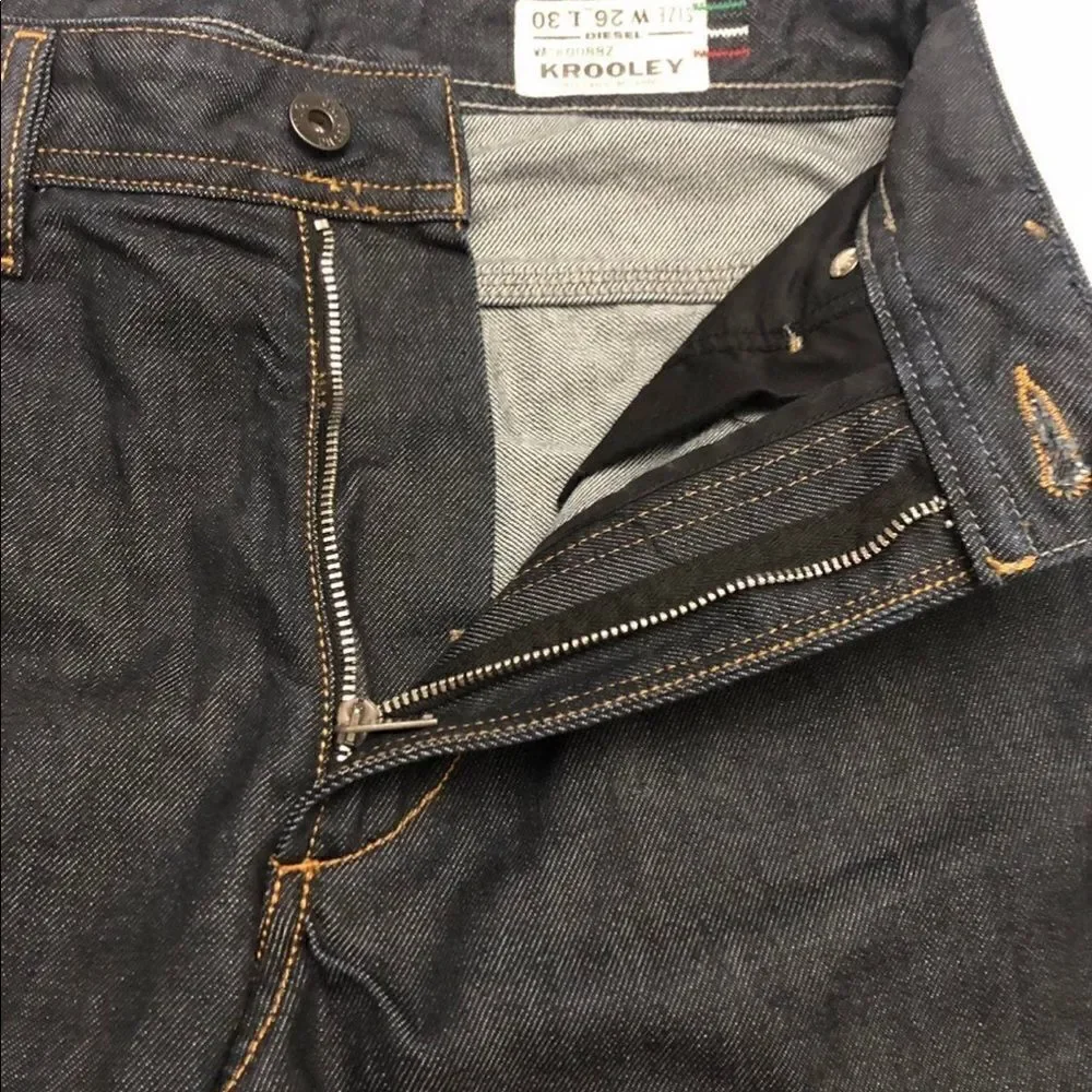 Diesel Italy krooley men’s regular slim carrot jeans size 26X30